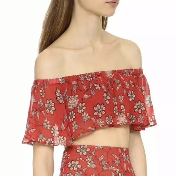For Love And Lemons Tops - For love & lemons pia crop top floral Ruffle